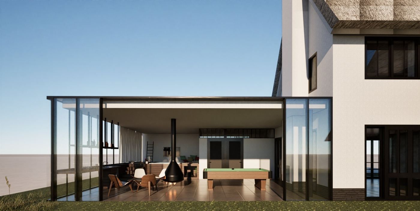 Glazen kamer aan de tuin, Haarlemmermeer